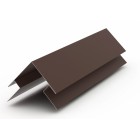 Наружный угол металлический коричневый 8017 (3 метр)